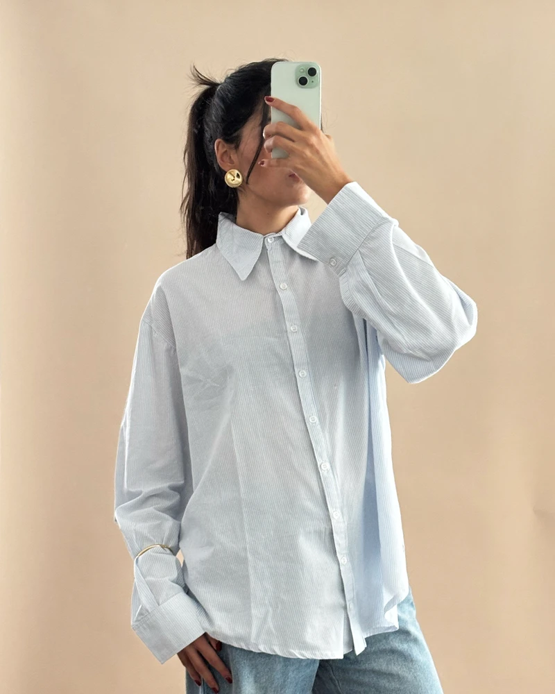 Camisa Listrada Over