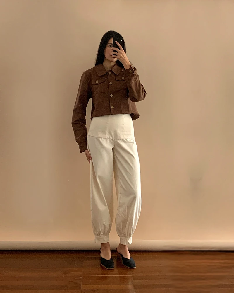 calça balloon algodão