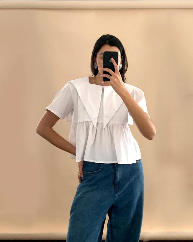 blusa gola sailor