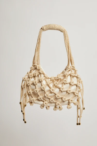 Bolsa Macramê Baguette Carol - Off White