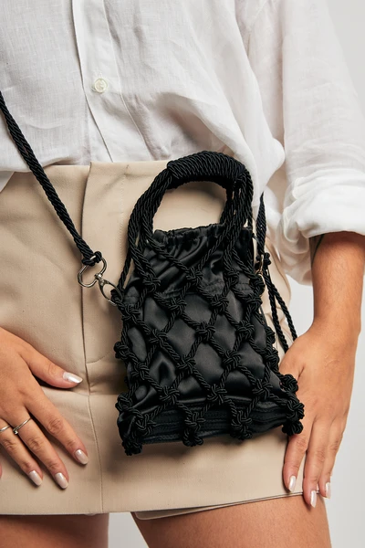 Bolsa Macramê Yara - Preta