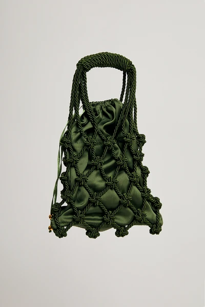 Bolsa Macramê Yara - Verde Militar