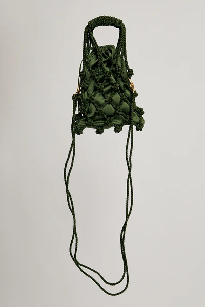 Bolsa Macramê Yara - Verde Militar