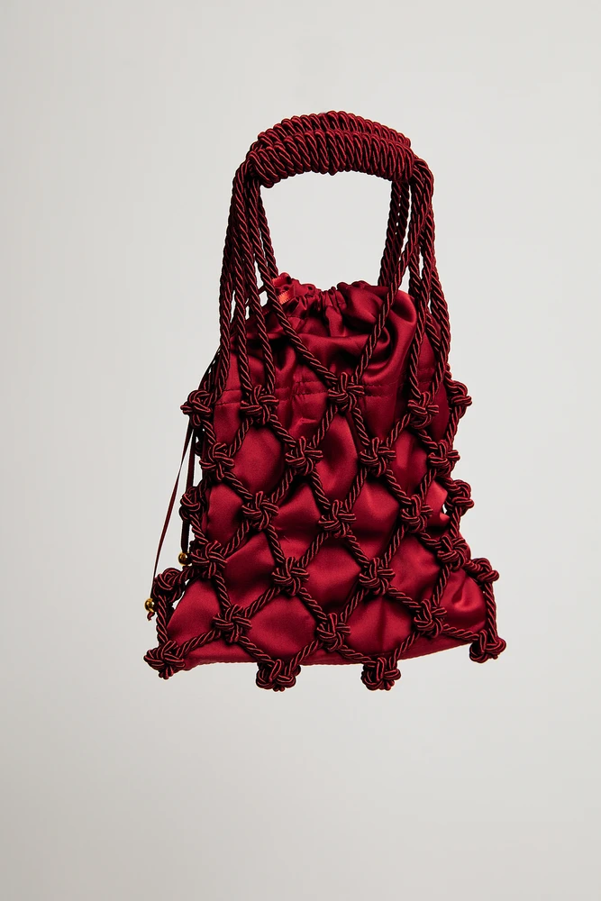 Bolsa Macramê Yara - Vinho