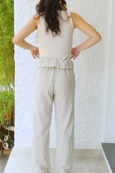 Calça Caetana Listrada