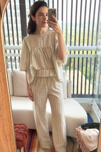 Calça Caetana Listrada