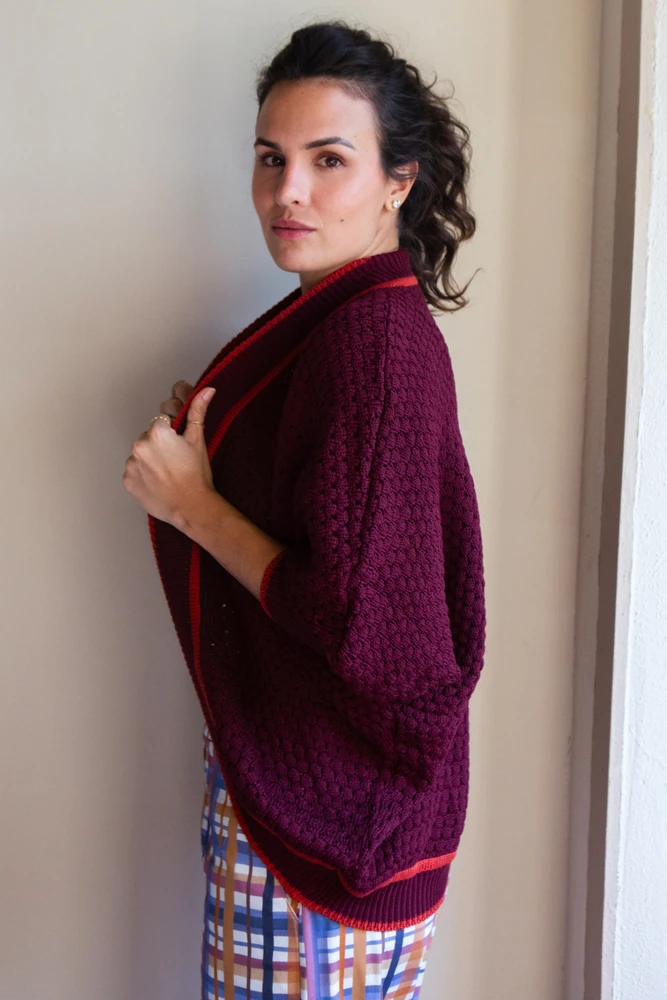 Casaco Helena Bordô