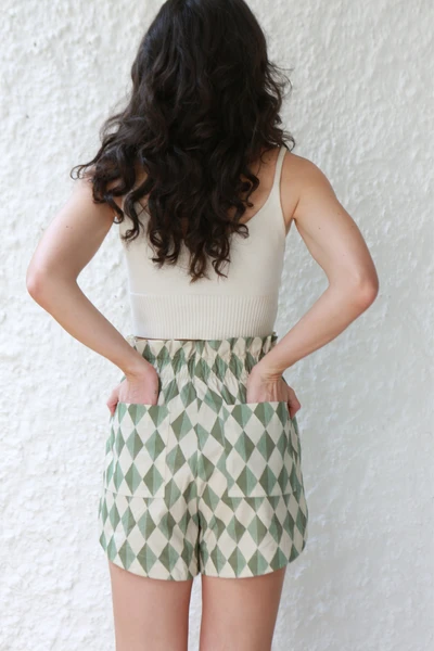 Short Losango Verde Collab Coisas da Lu