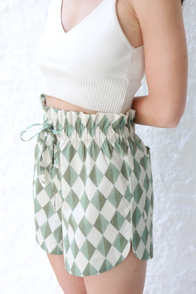 Short Losango Verde Collab Coisas da Lu