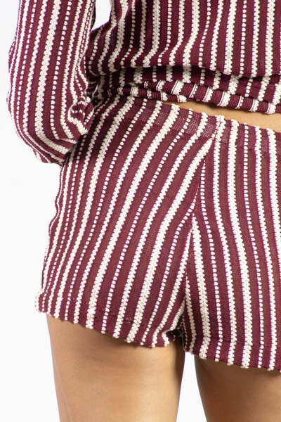 Shorts Nola Crochê Bordô