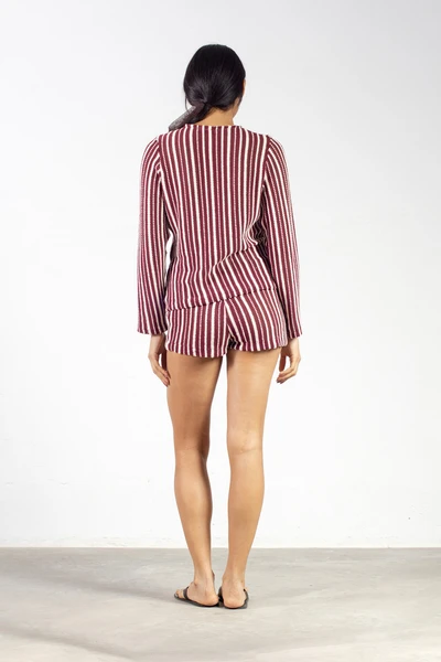 Shorts Nola Crochê Bordô