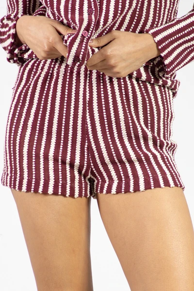 Shorts Nola Crochê Bordô