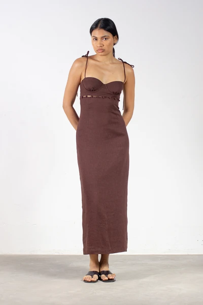Vestido Clara Marrom