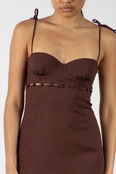 Vestido Clara Marrom