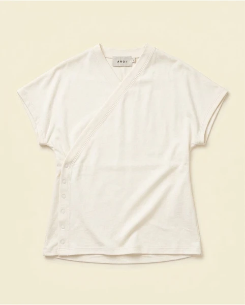 blusa transpassada algodão off-white [Blusa Gia]