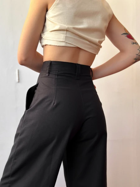 pantalona linho preta