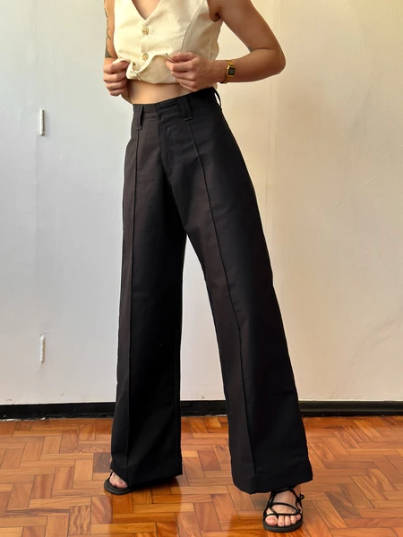 pantalona linho preta