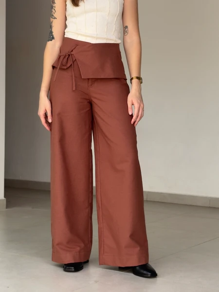 Pantalona Nonna Marrom Rosado