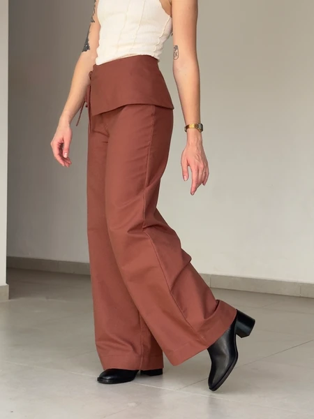 Pantalona Nonna Marrom Rosado