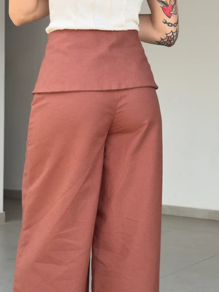 Pantalona Nonna Marrom Rosado