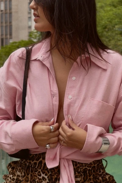 CAMISA LINHO ROSA BEBÊ