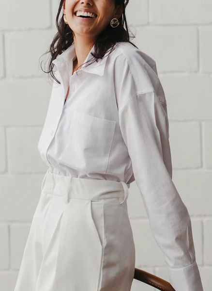 camisa branca 100% algodão