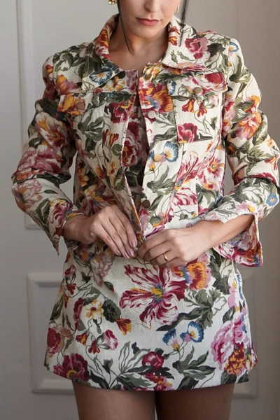 JAQUETA JACQUARD FLORAL