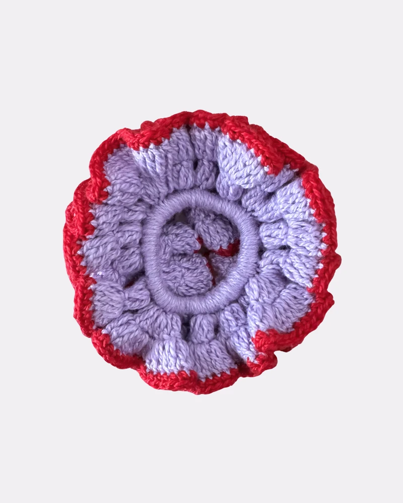 Scrunchie Crochê Contraste Galga