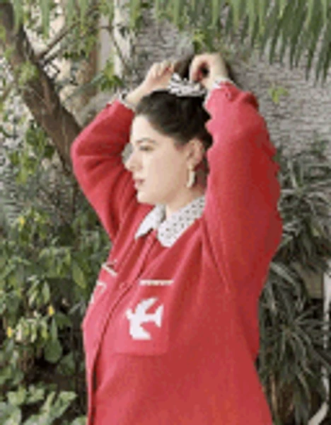 Scrunchie Crochê Listras P&B